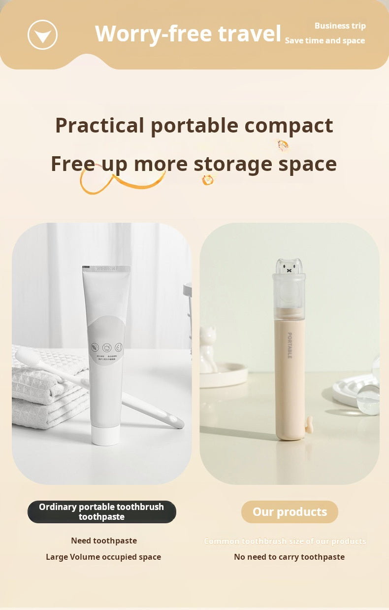 Portable Toothbrush and Toothpaste Set 2 in 1